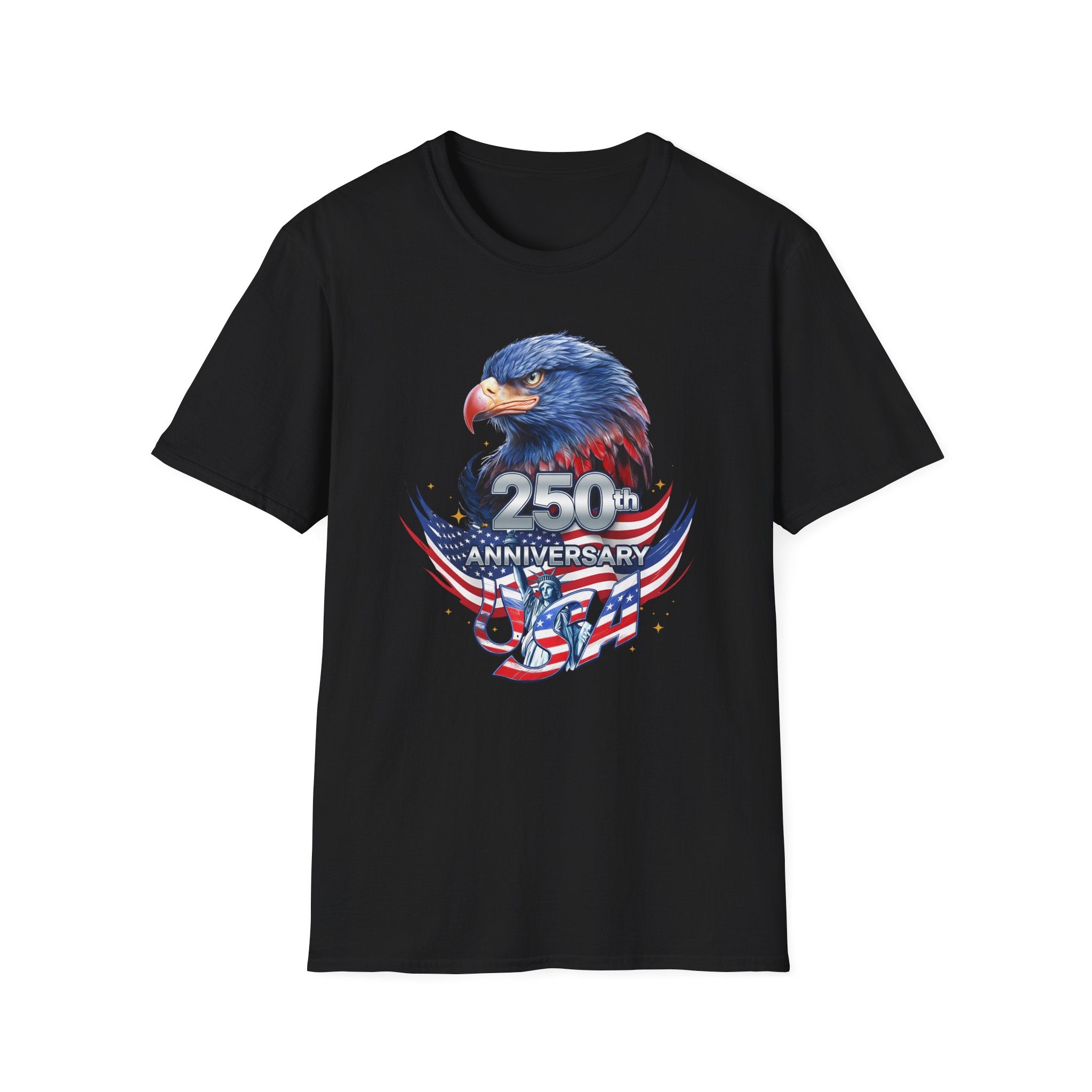 250th Anniversary USA Eagle T-Shirt — Patriotic American Flag Design