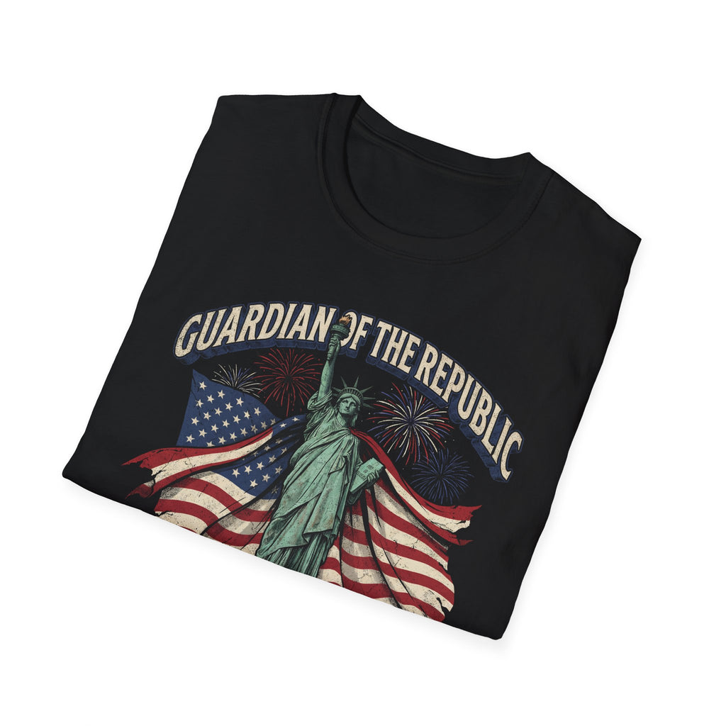 Statue of Liberty 'Guardian of the Republic' T-Shirt - American Flag Patriotic Tee