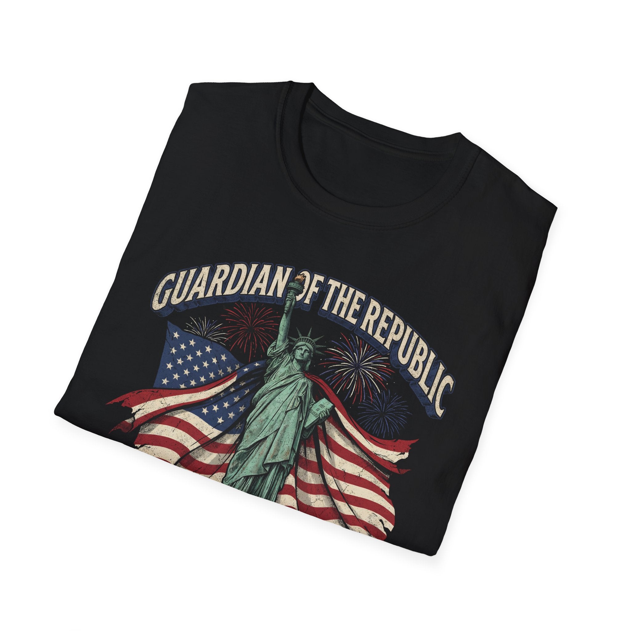 Statue of Liberty 'Guardian of the Republic' T-Shirt - American Flag Patriotic Tee