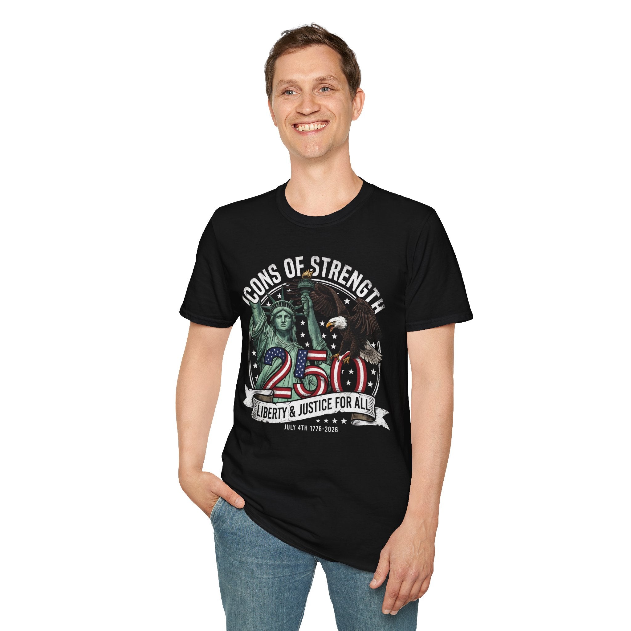 Statue of Liberty & Eagle 250th Anniversary T-Shirt