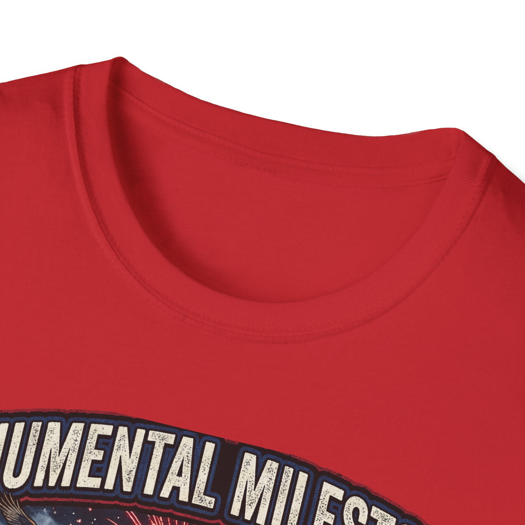 Mount Rushmore 250th Anniversary T-Shirt – "Monumental Milestone" Patriotic Fireworks Tee