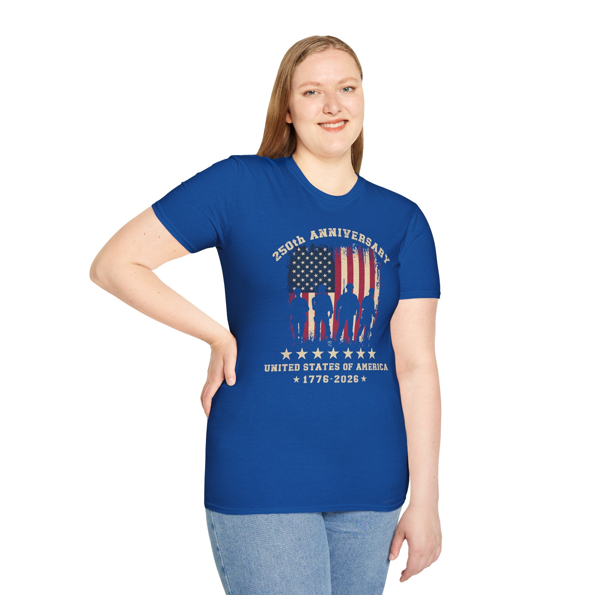 250th Anniversary Veterans Flag T-Shirt – United States of America Military Tribute