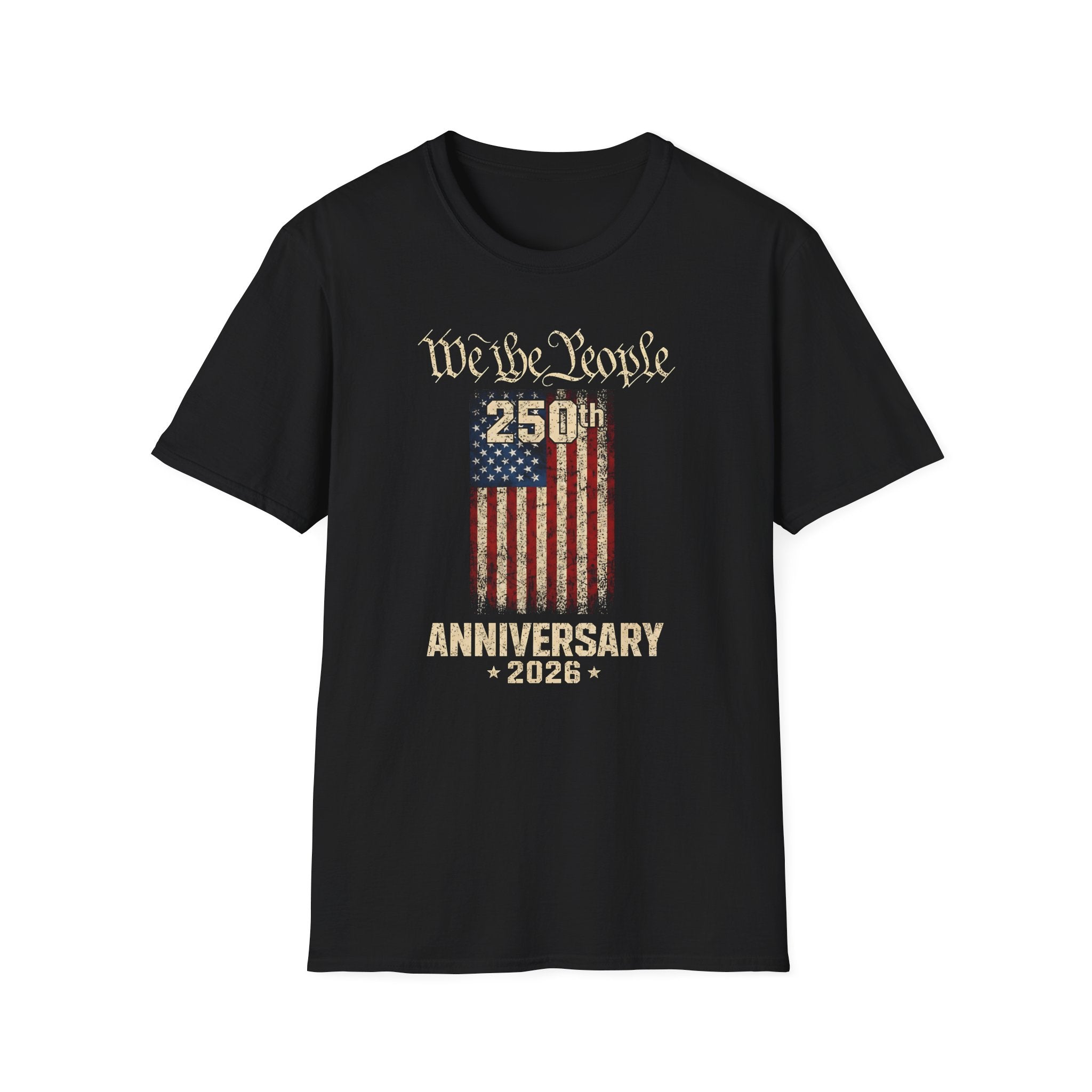 250th Anniversary American Flag T-Shirt — "We the People" Celebration Tee