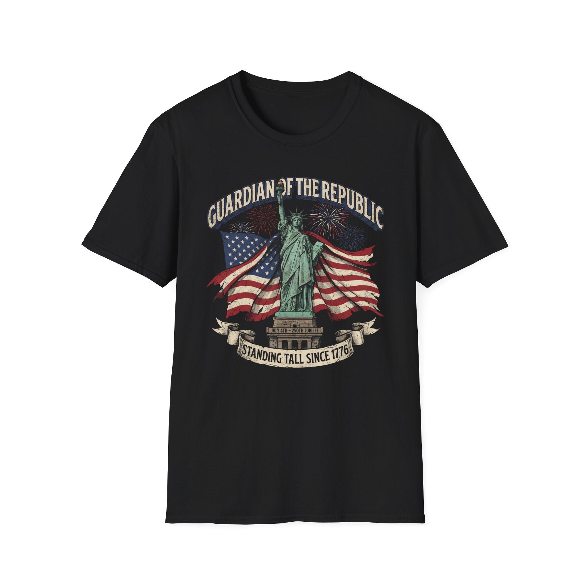 Statue of Liberty 'Guardian of the Republic' T-Shirt - American Flag Patriotic Tee