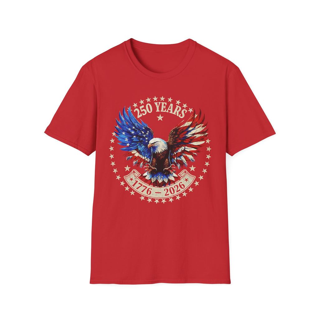 Patriotic Eagle T-Shirt — 250 Years USA Anniversary Graphic Tee