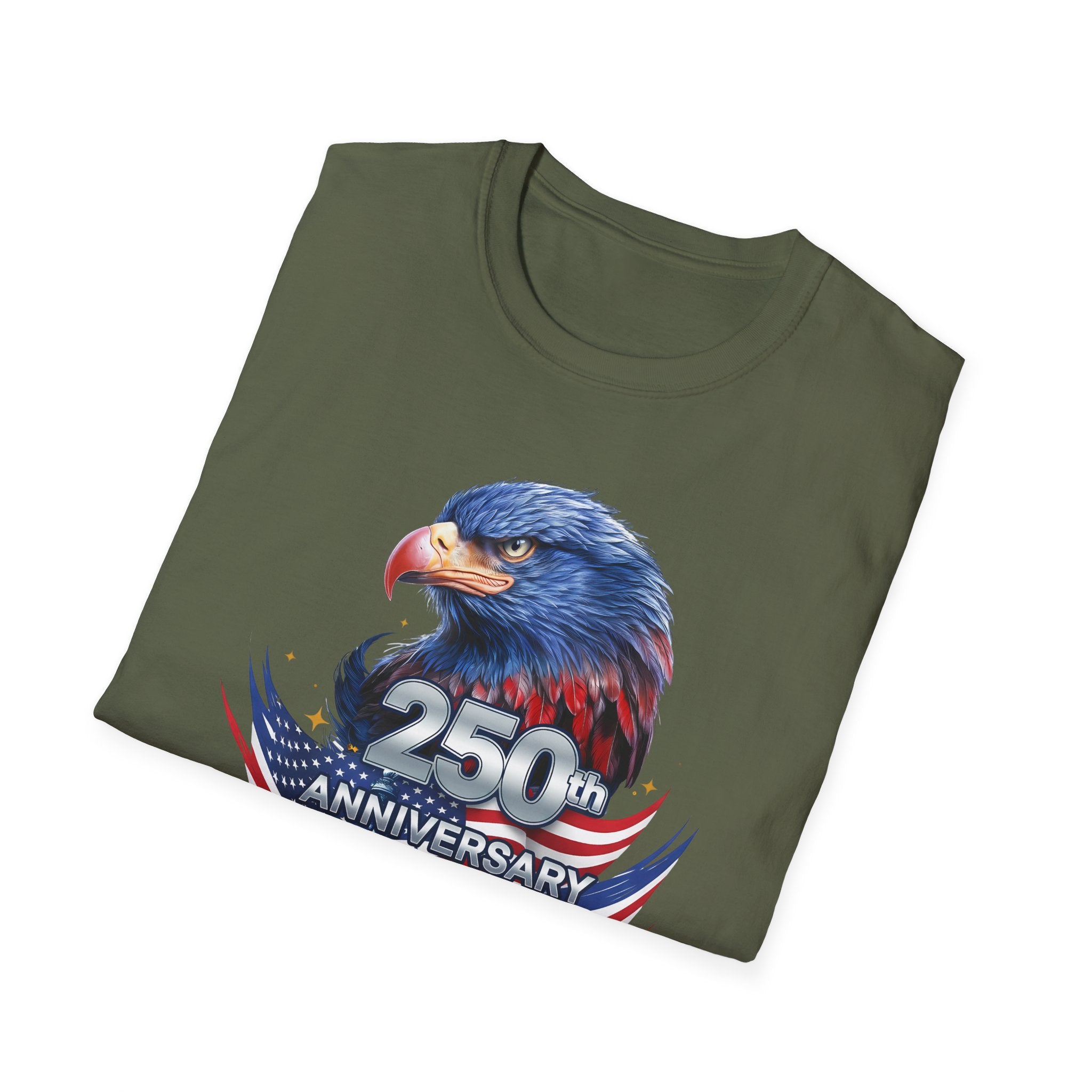 250th Anniversary USA Eagle T-Shirt — Patriotic American Flag Design
