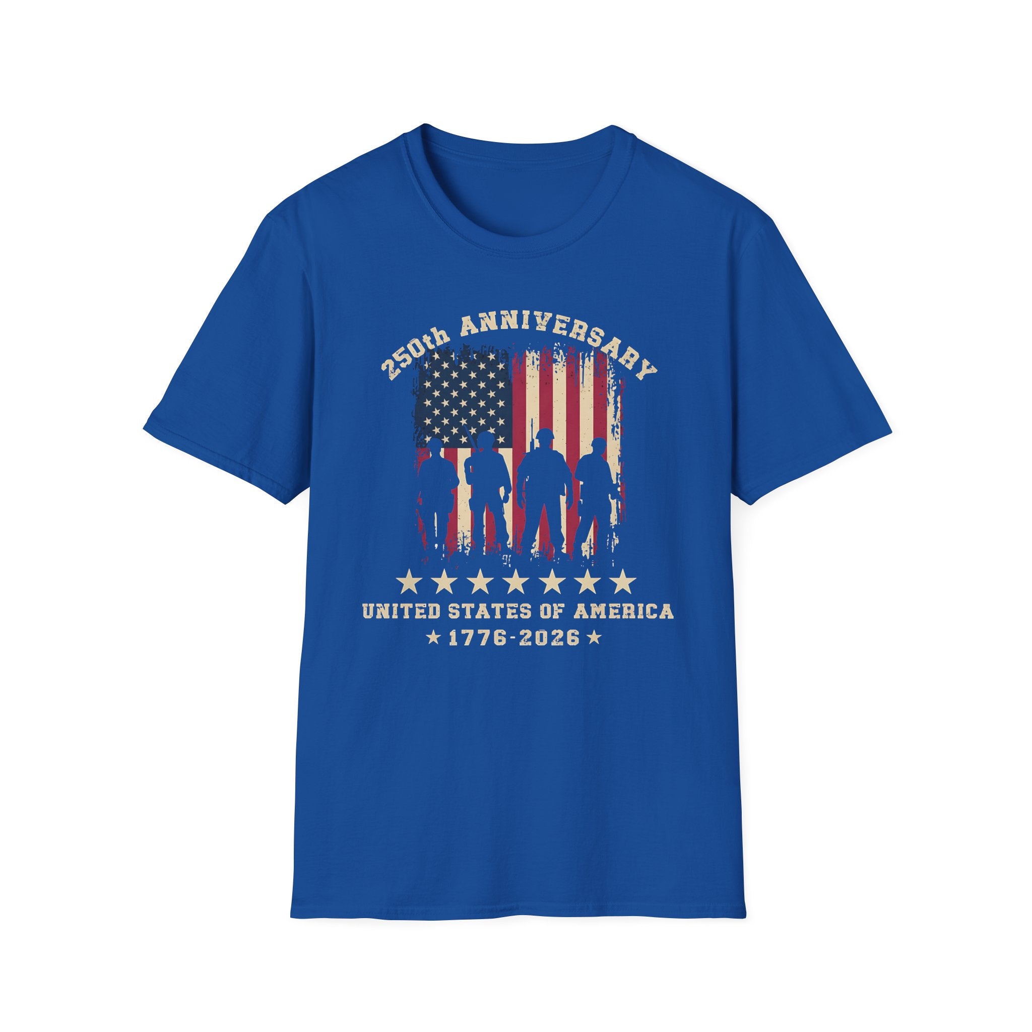 250th Anniversary Veterans Flag T-Shirt – United States of America Military Tribute