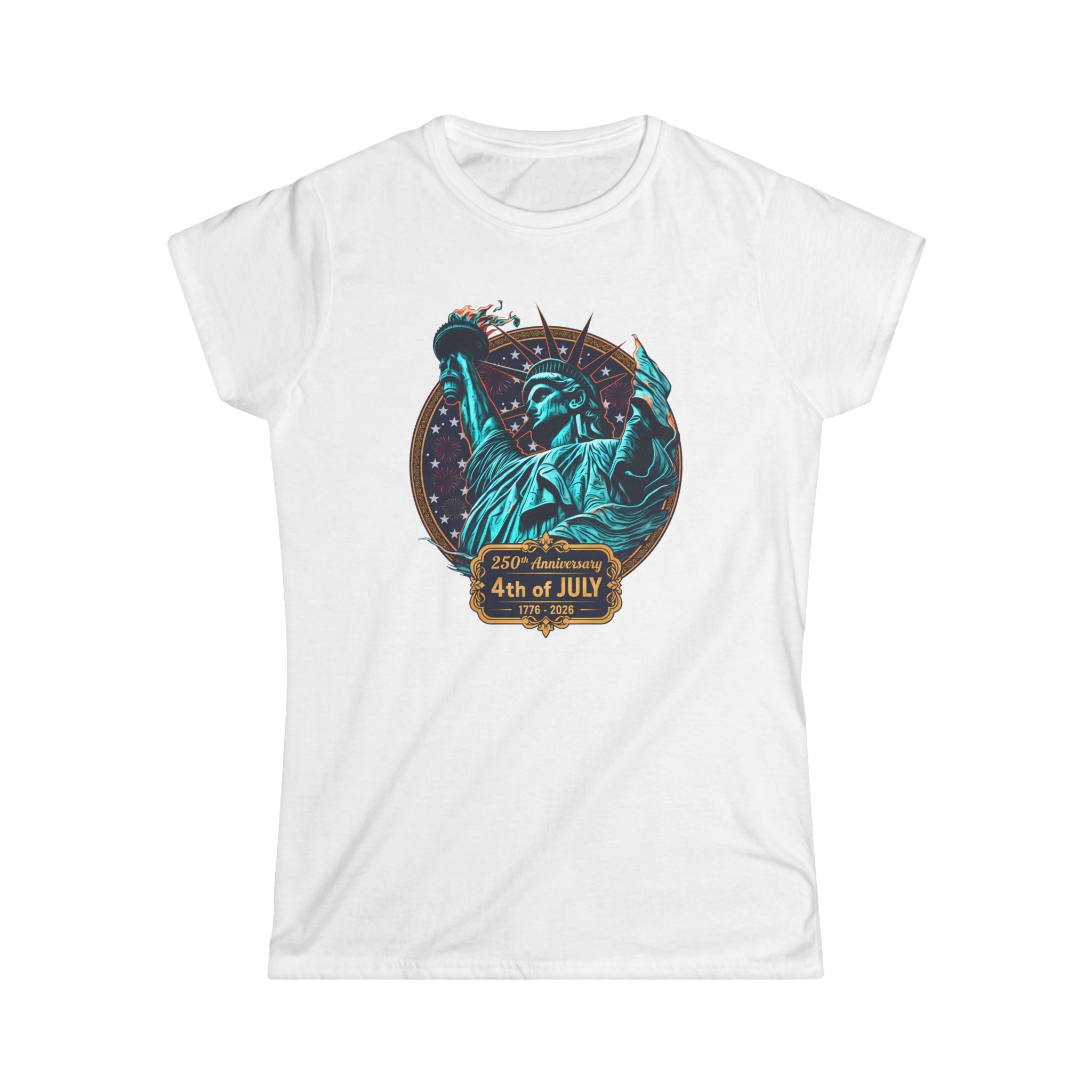 4th of July Statue of Liberty Women's Tee — Patriotic Independence Day Shirt