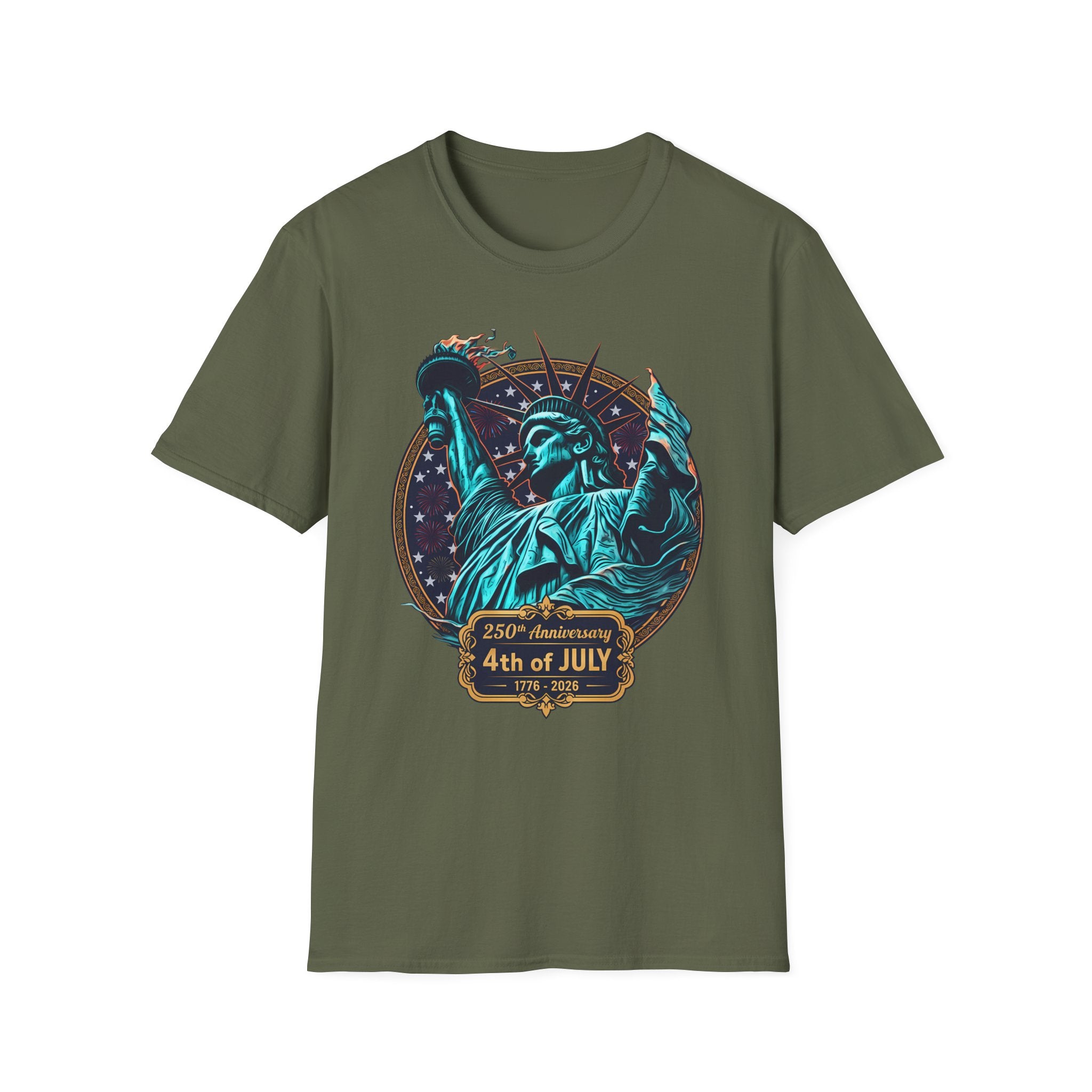 4th of July Statue of Liberty T-Shirt — 250th Anniversary Patriotic Tee