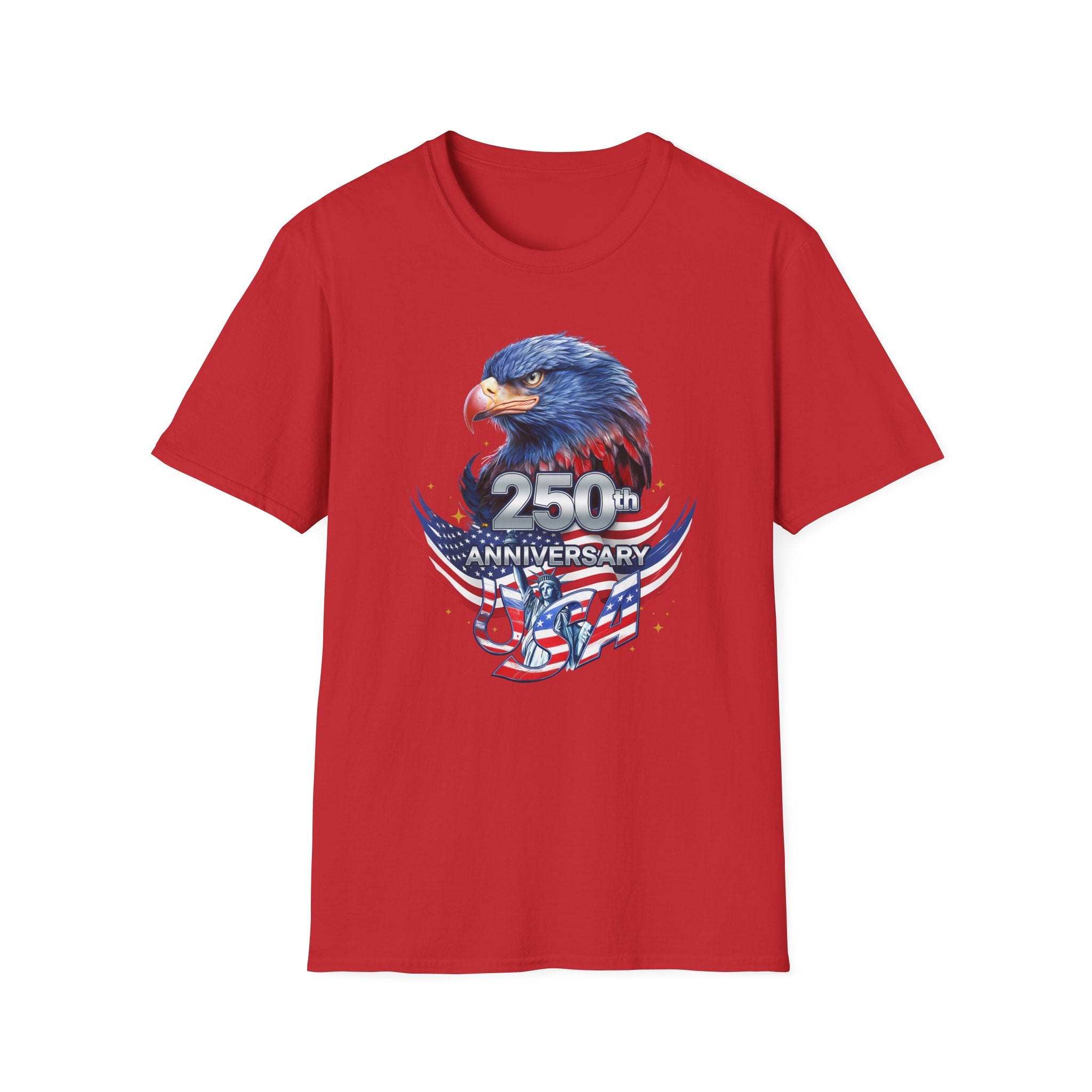 250th Anniversary USA Eagle T-Shirt — Patriotic American Flag Design