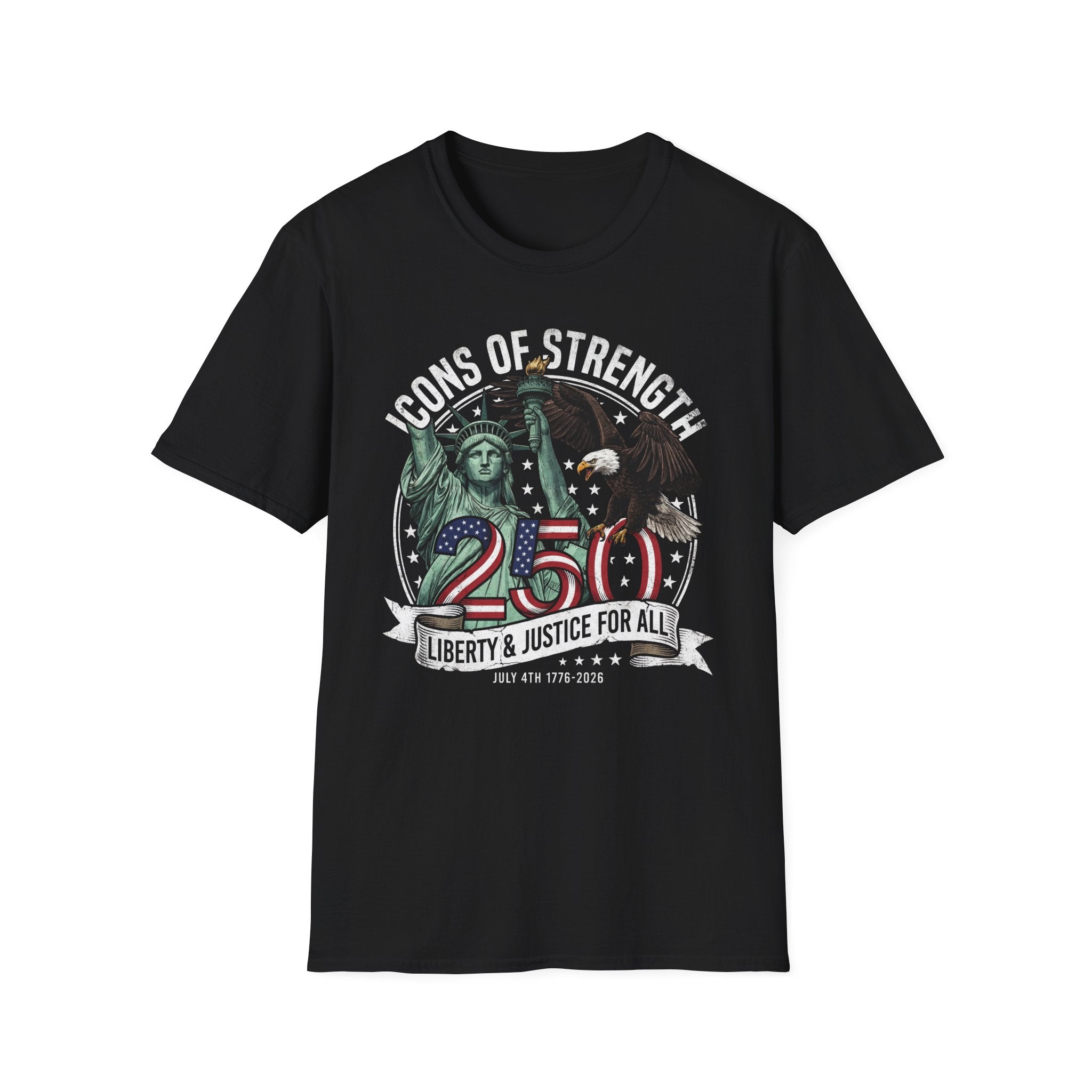 Statue of Liberty & Eagle 250th Anniversary T-Shirt