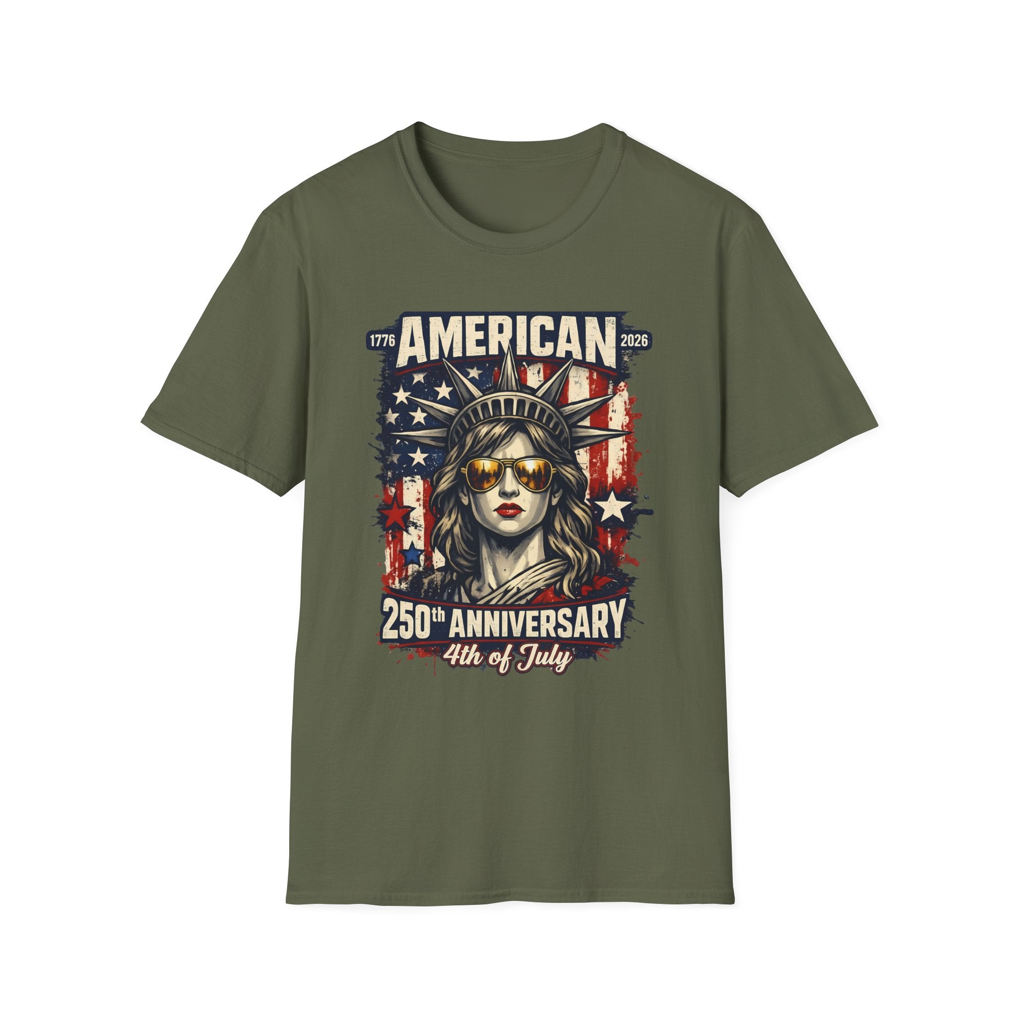 4th of July Statue of Liberty T-Shirt - 'American 250th Anniversary' Patriotic Tee