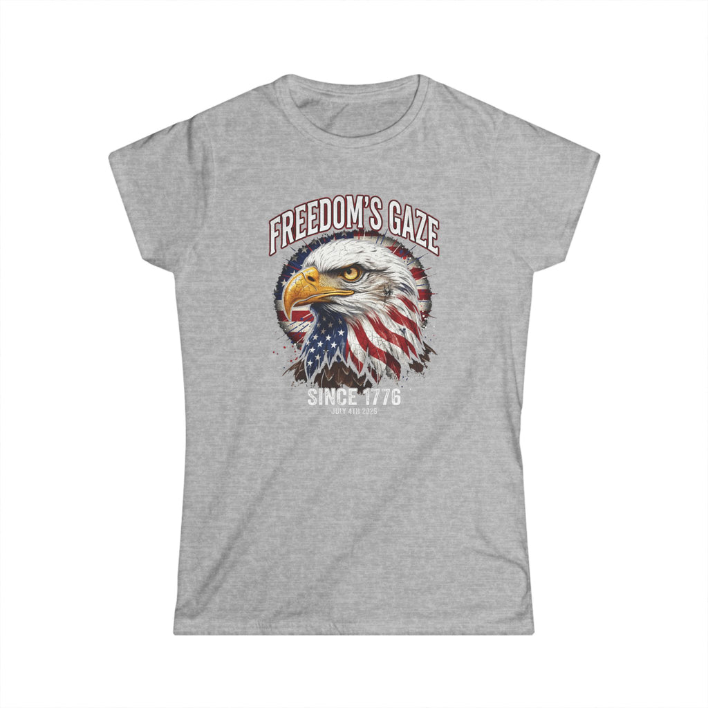 Freedom's Gaze Eagle Tee — Patriotic American Flag Bald Eagle T-Shirt (Since 1776)