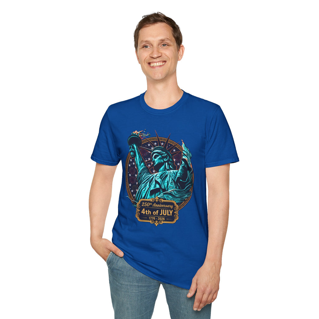 4th of July Statue of Liberty T-Shirt — 250th Anniversary Patriotic Tee