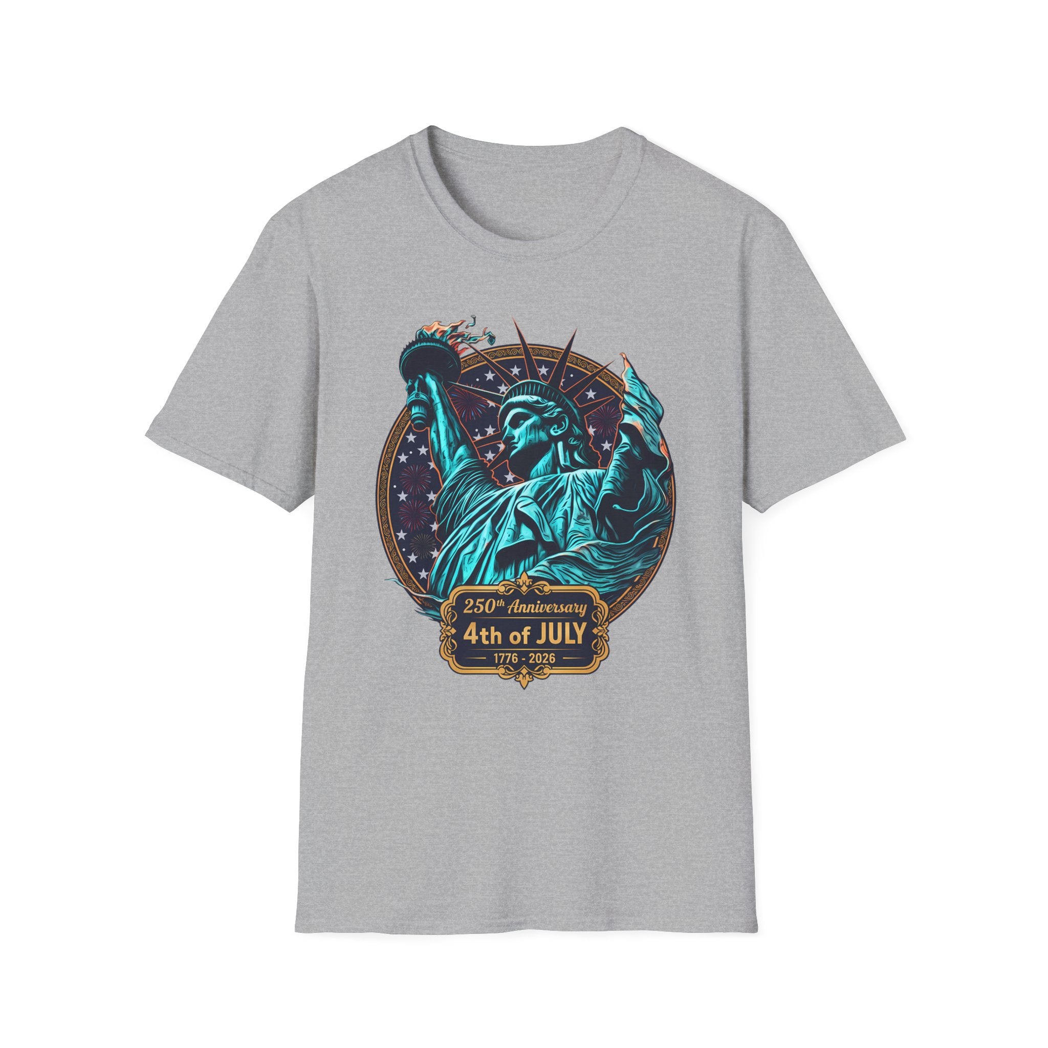 4th of July Statue of Liberty T-Shirt — 250th Anniversary Patriotic Tee