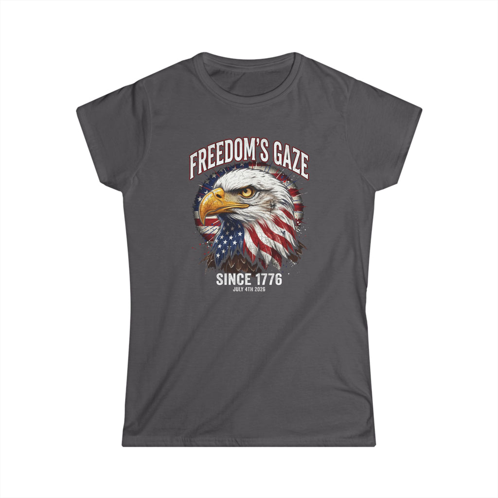 Freedom's Gaze Eagle Tee — Patriotic American Flag Bald Eagle T-Shirt (Since 1776)