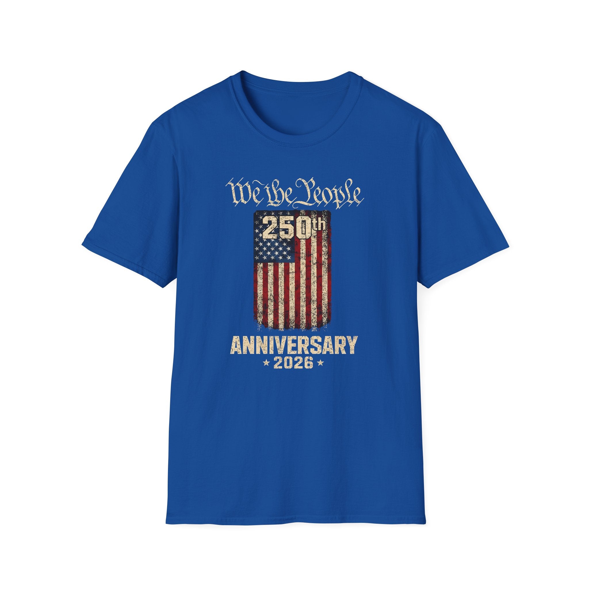 250th Anniversary American Flag T-Shirt — "We the People" Celebration Tee