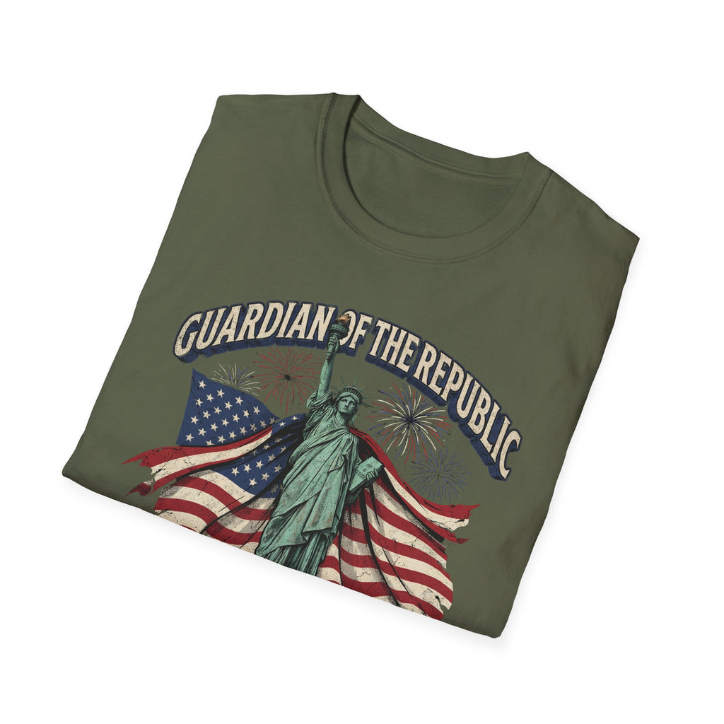 Statue of Liberty 'Guardian of the Republic' T-Shirt - American Flag Patriotic Tee