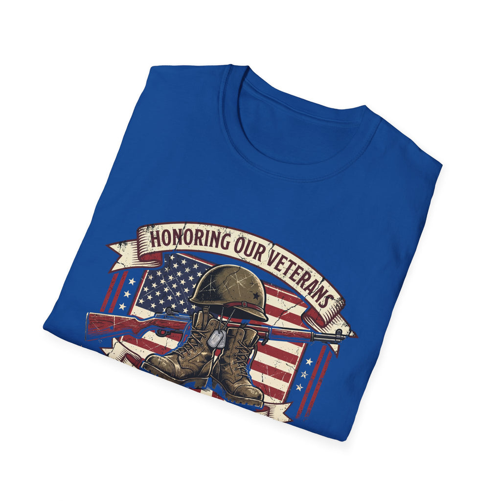 Veterans Tribute T-Shirt — "Honoring Our Veterans: For Service & Sacrifice"