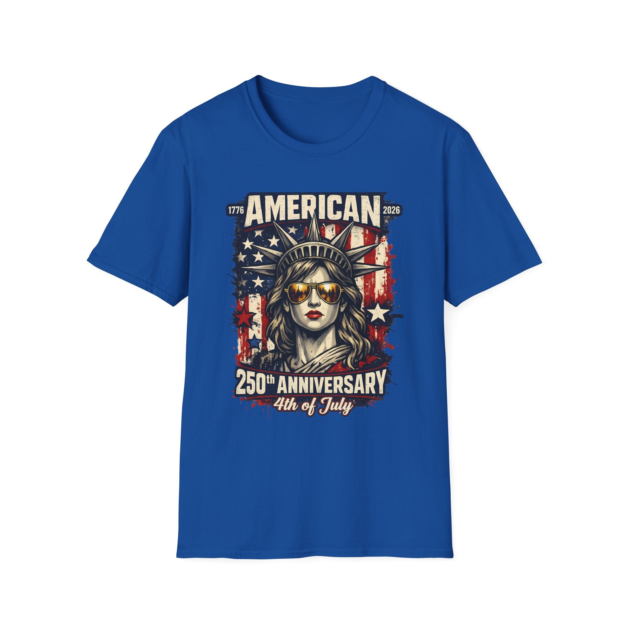4th of July Statue of Liberty T-Shirt - 'American 250th Anniversary' Patriotic Tee