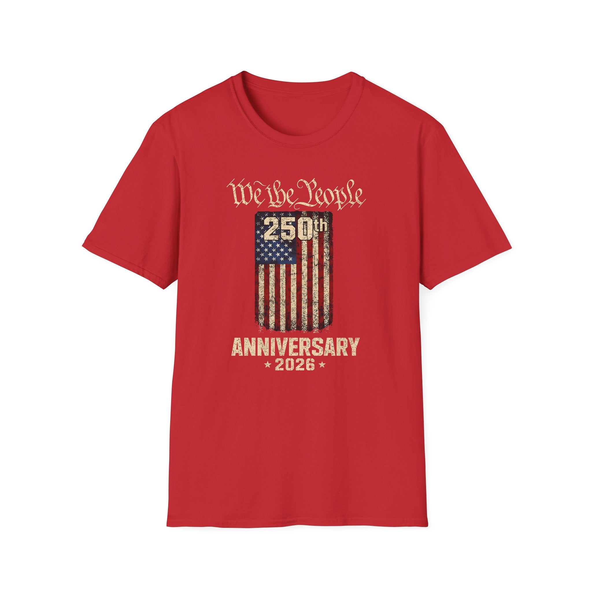 250th Anniversary American Flag T-Shirt — "We the People" Celebration Tee