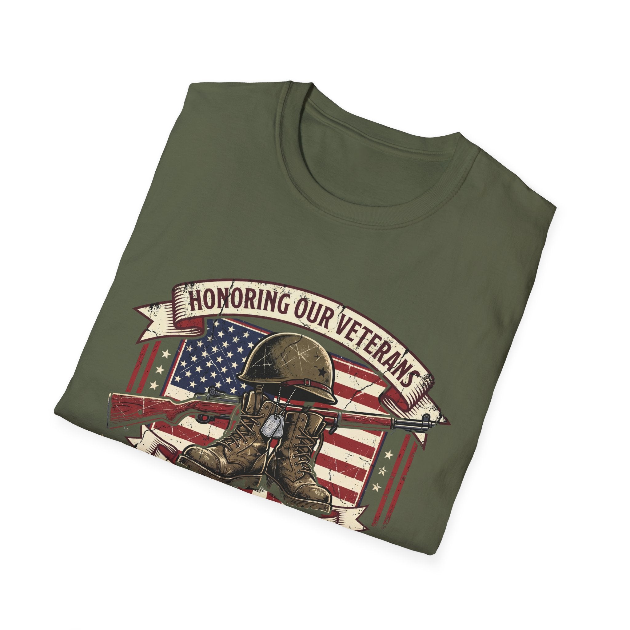 Veterans Tribute T-Shirt — "Honoring Our Veterans: For Service & Sacrifice"