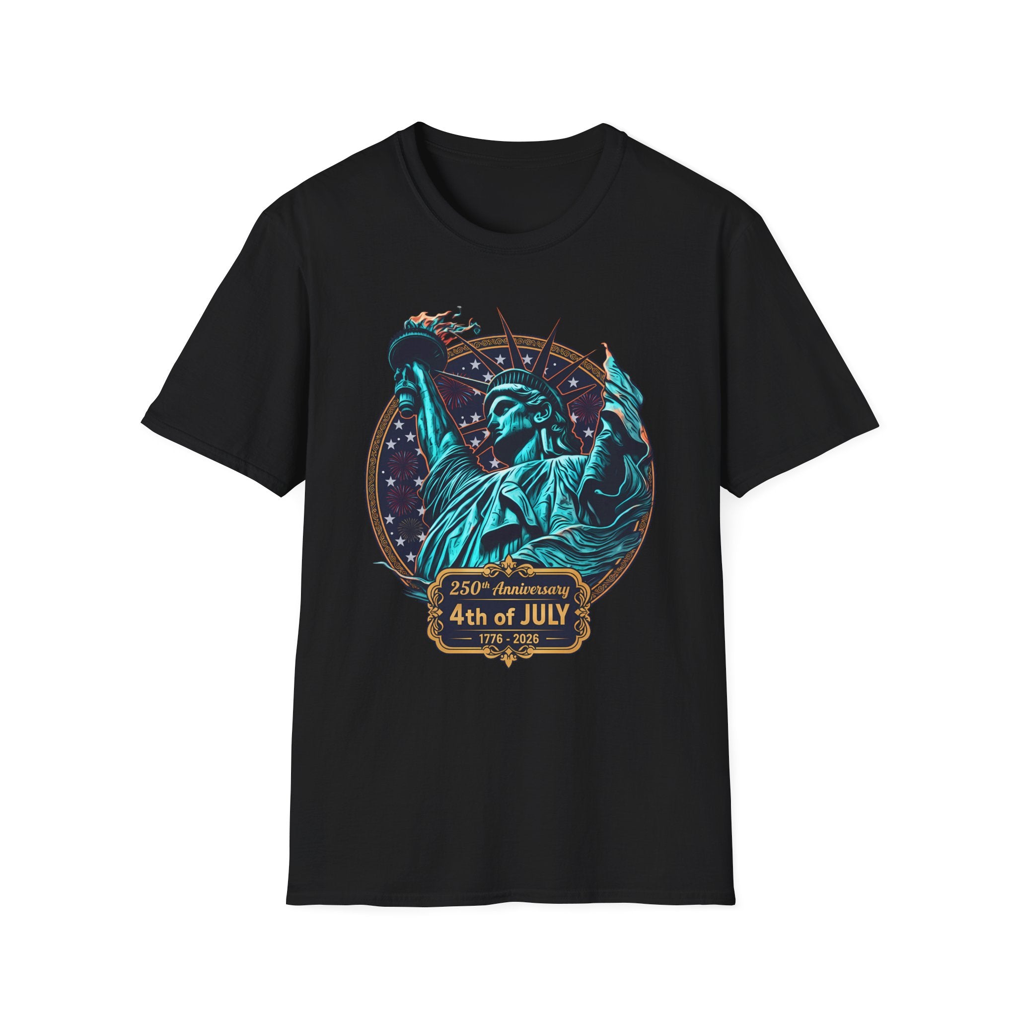 4th of July Statue of Liberty T-Shirt — 250th Anniversary Patriotic Tee