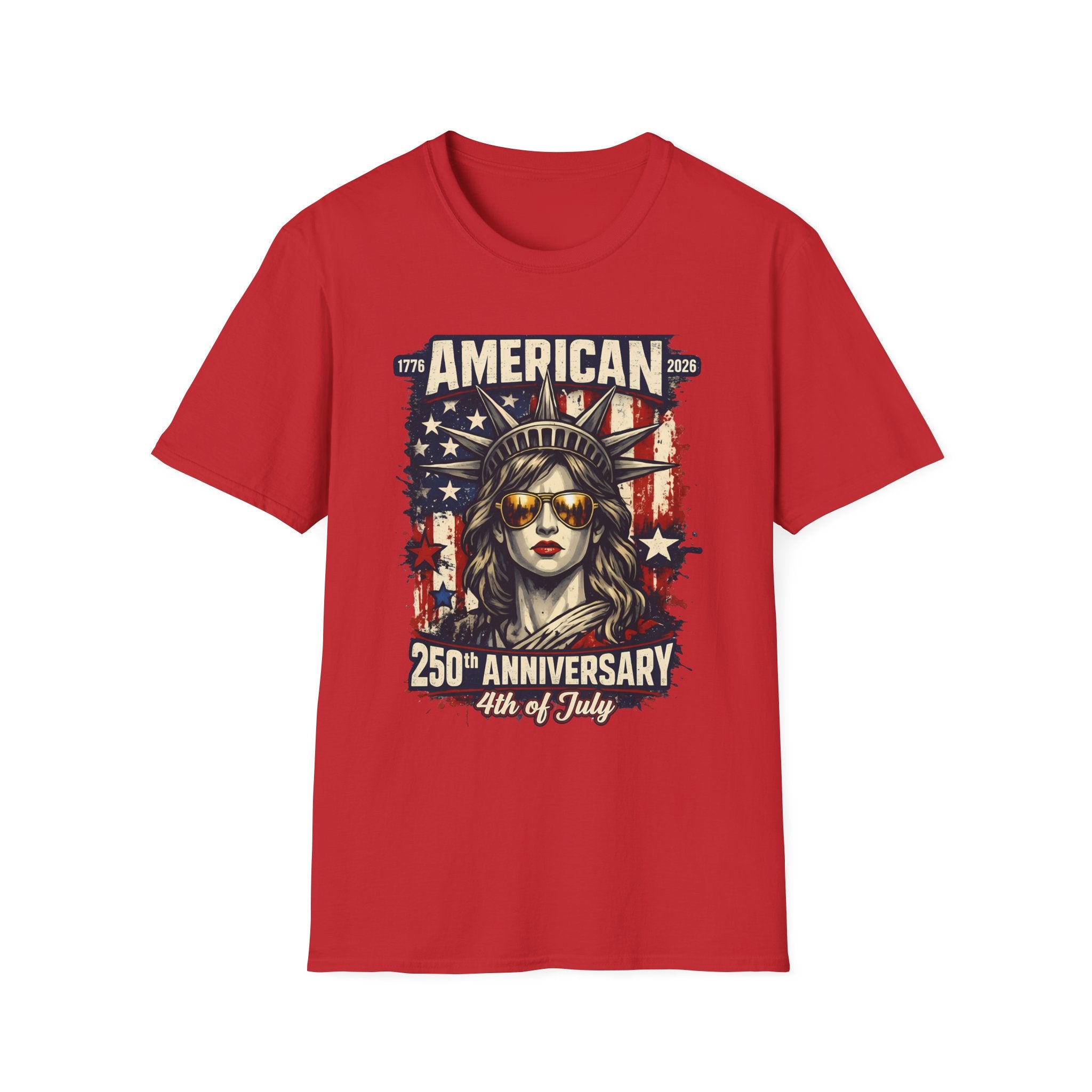 4th of July Statue of Liberty T-Shirt - 'American 250th Anniversary' Patriotic Tee