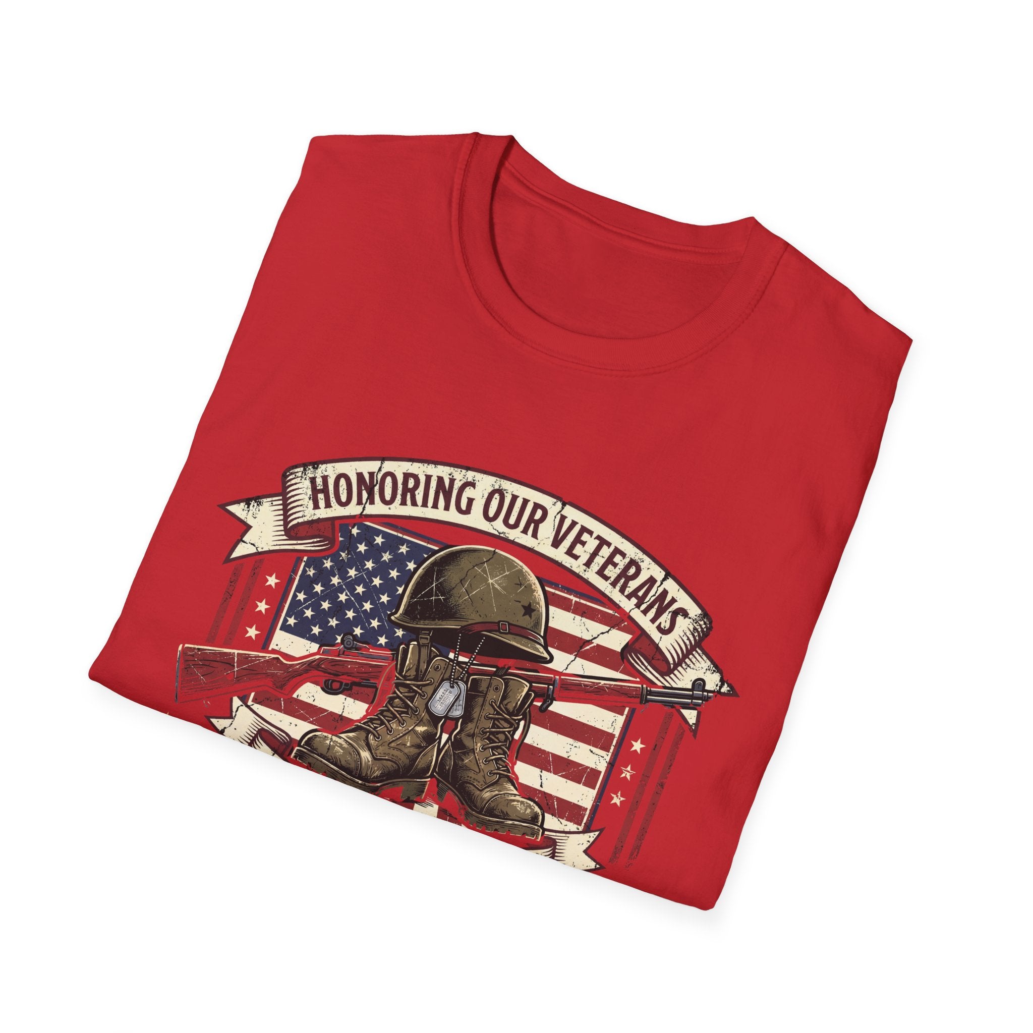 Veterans Tribute T-Shirt — "Honoring Our Veterans: For Service & Sacrifice"