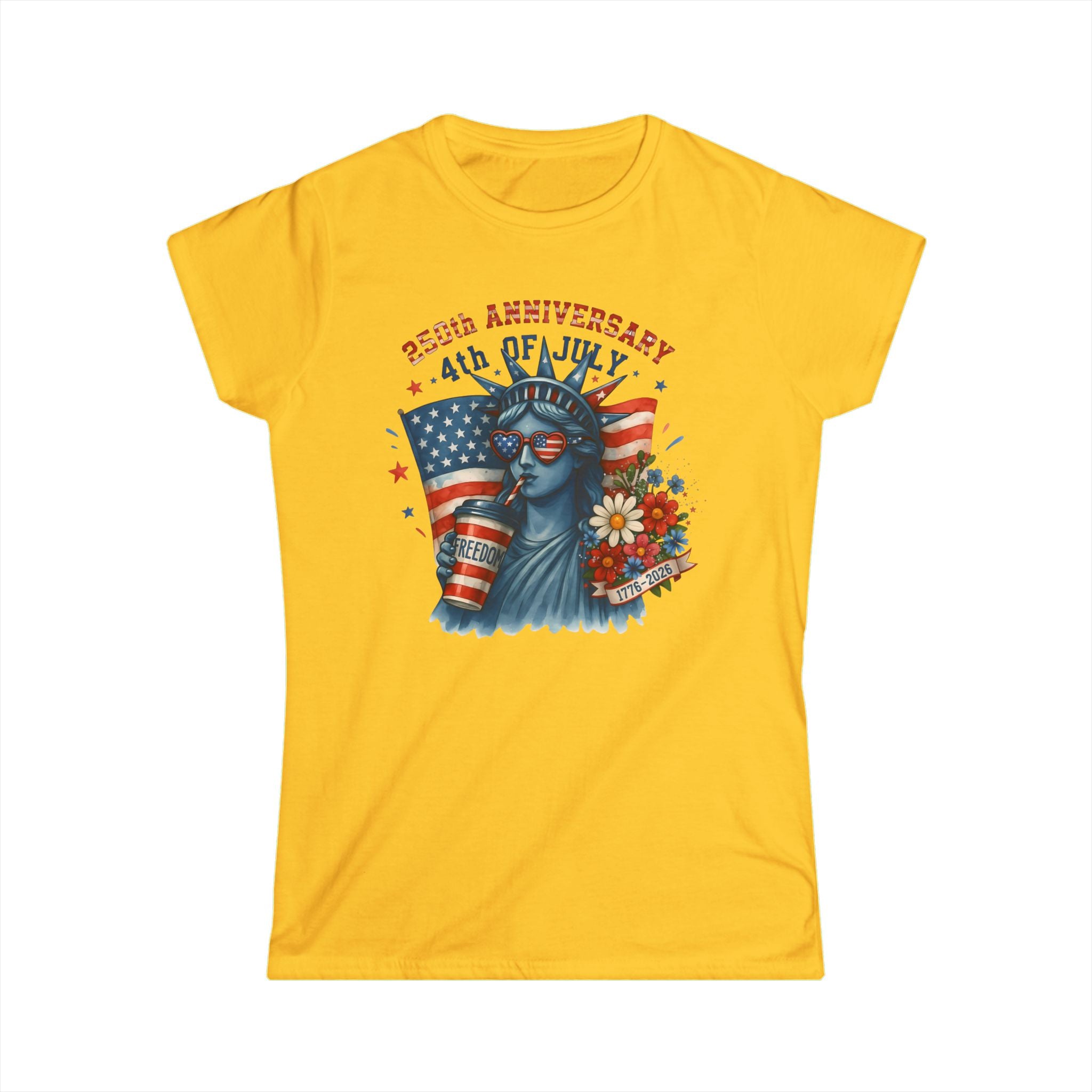 4th of July Statue of Liberty Women's Tee – 250th Anniversary Patriotic T-Shirt