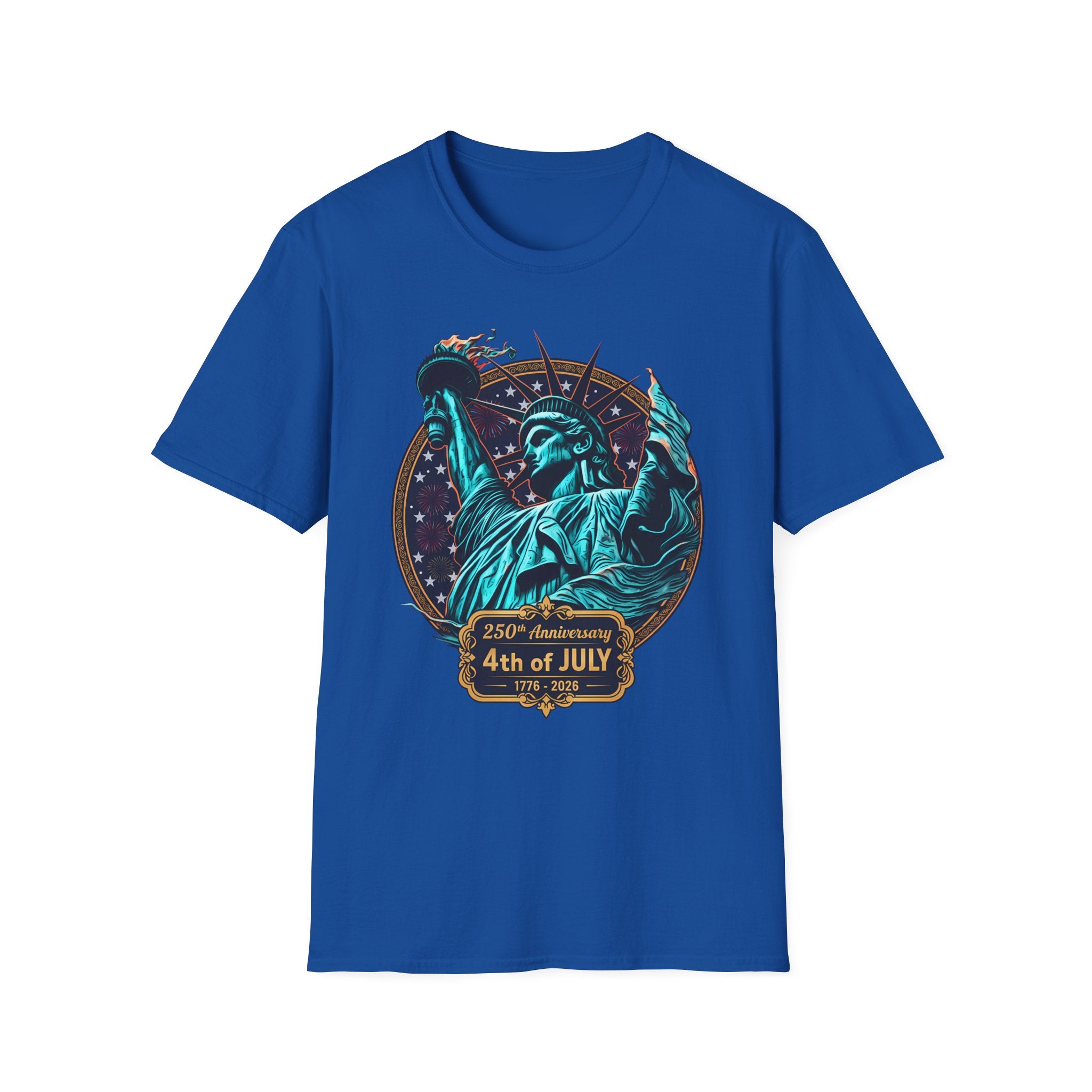 4th of July Statue of Liberty T-Shirt — 250th Anniversary Patriotic Tee
