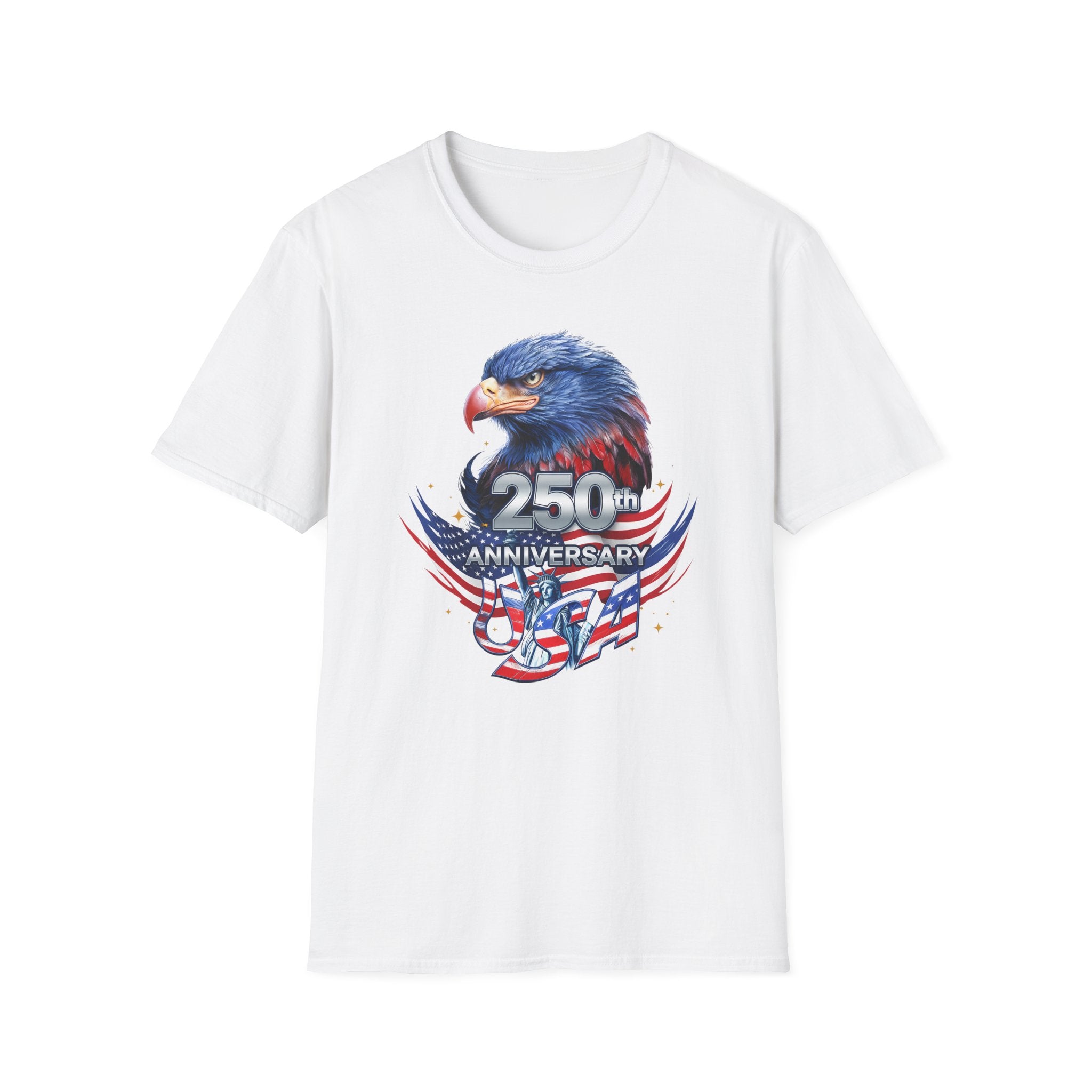 250th Anniversary USA Eagle T-Shirt — Patriotic American Flag Design