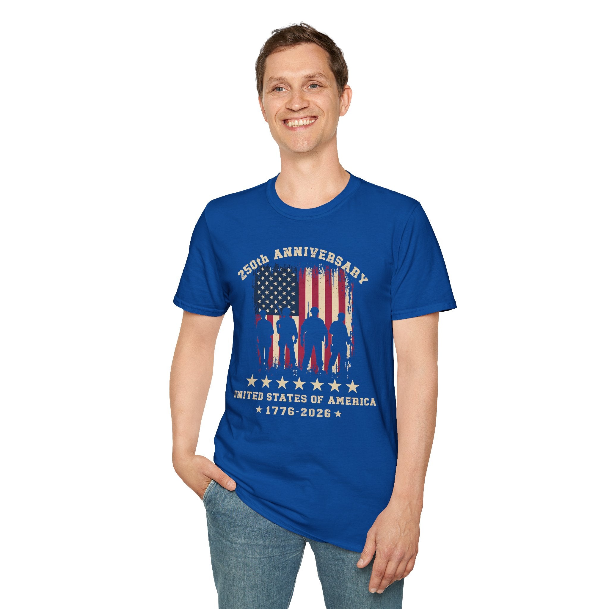 250th Anniversary Veterans Flag T-Shirt – United States of America Military Tribute
