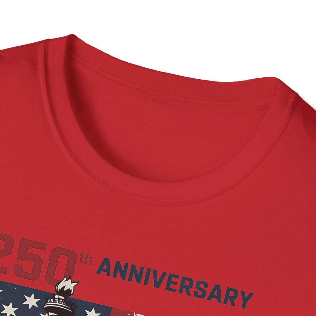 4th of July T-Shirt – 250th Anniversary Statue of Liberty American Flag Tee