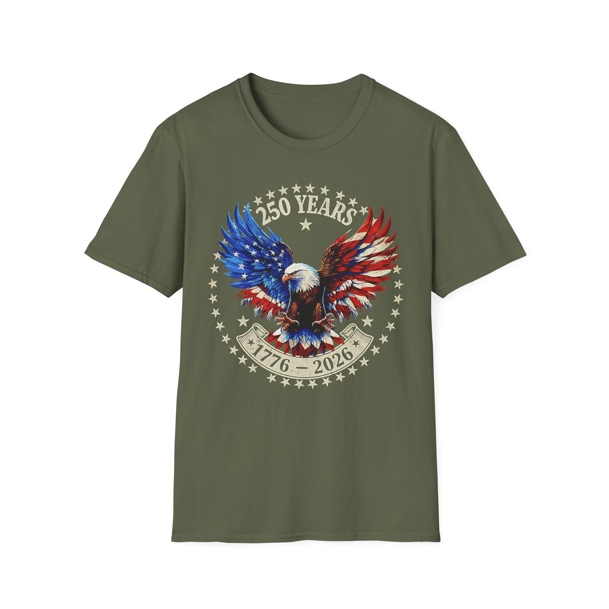 Patriotic Eagle T-Shirt — 250 Years USA Anniversary Graphic Tee