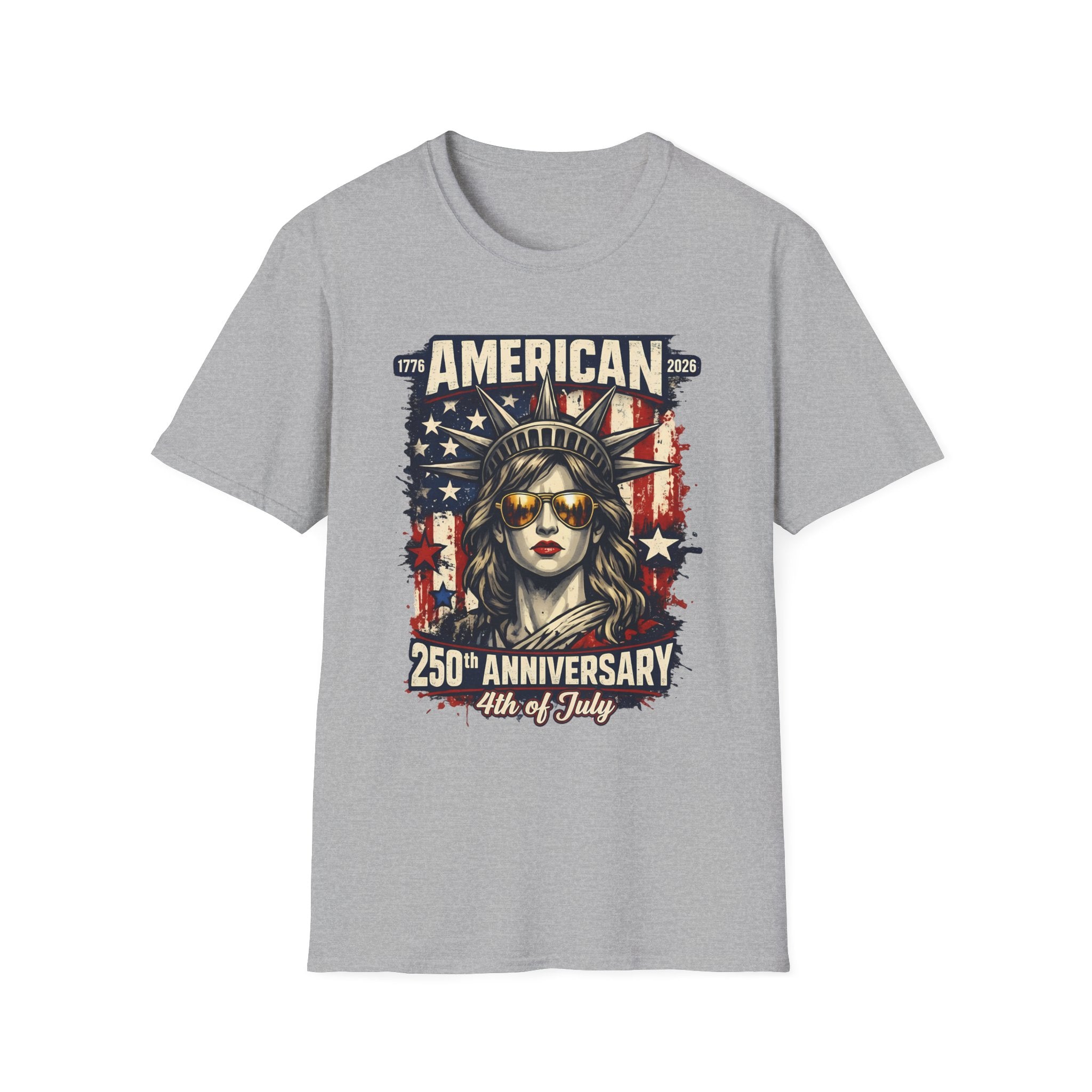 4th of July Statue of Liberty T-Shirt - 'American 250th Anniversary' Patriotic Tee