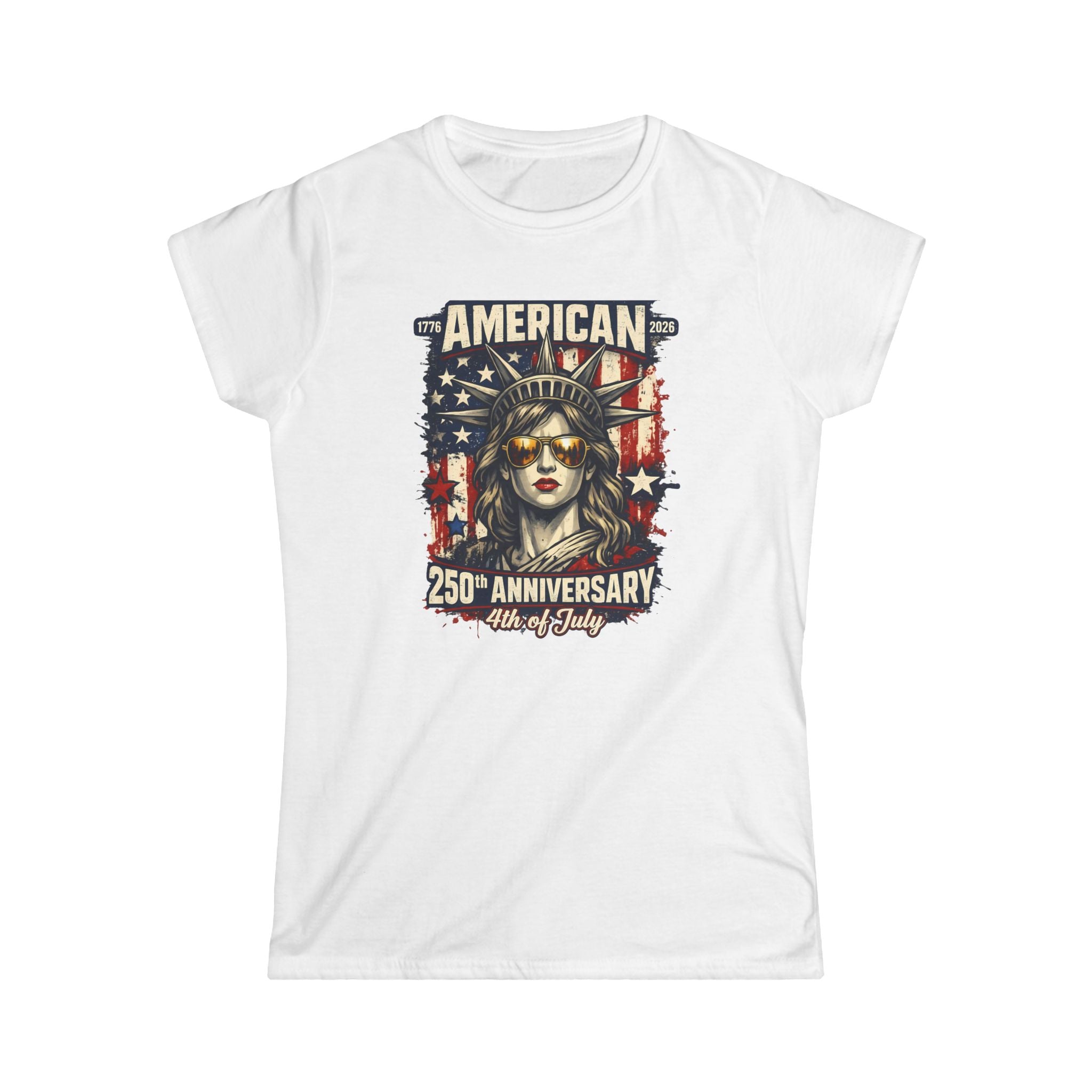American 250th Anniversary Tee — Statue of Liberty 4th of July Women’s Shirt