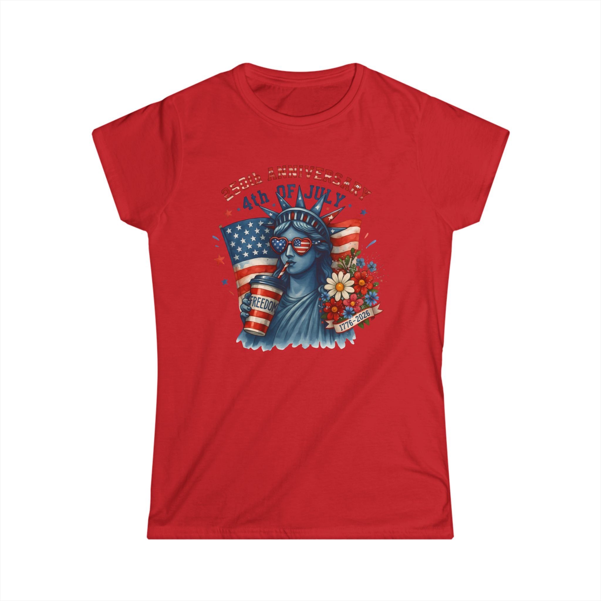 4th of July Statue of Liberty Women's Tee – 250th Anniversary Patriotic T-Shirt